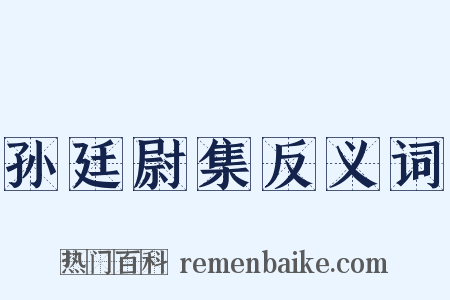 孙廷尉集反义词是什么意思的图片